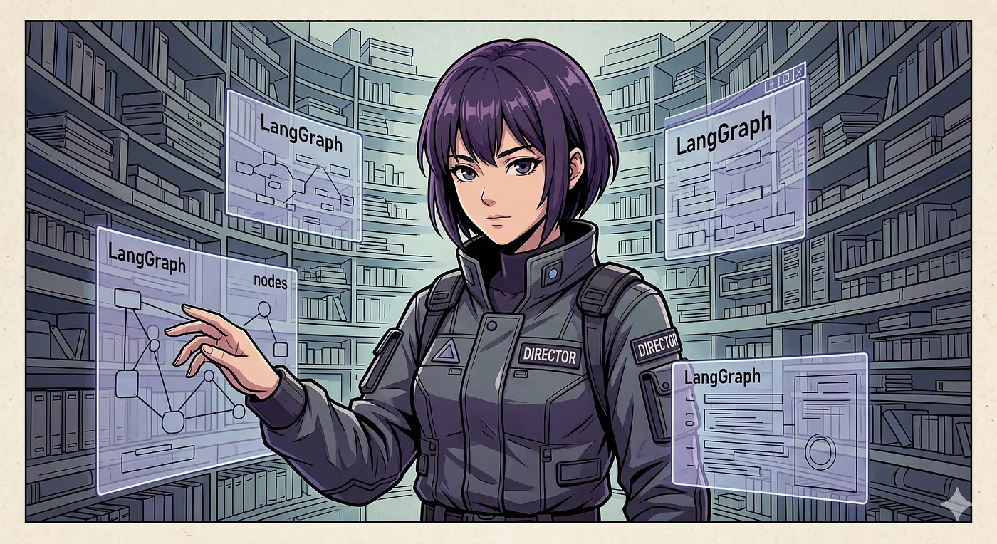 Illustration of a Director Analyzing a Complex Workflow — Google Gemini