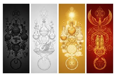 The Four Stages of Alchemy — Image from mysticryst.com