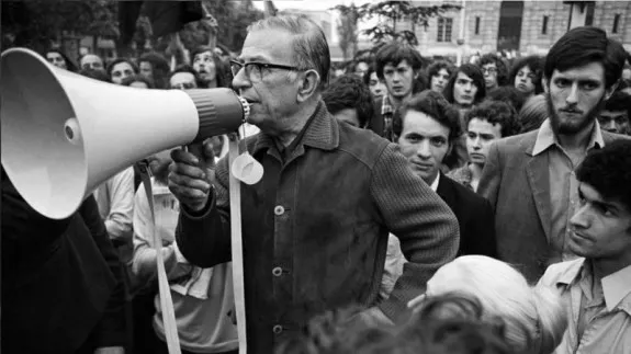 Sartre on the megaphone