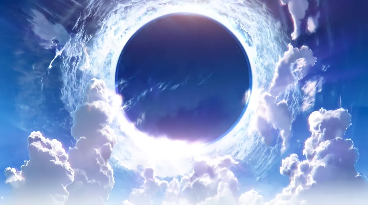 An artist’s rendition of a sci-fi singularity event. Image from Fate/Grand Order via FGO Fandom Community.