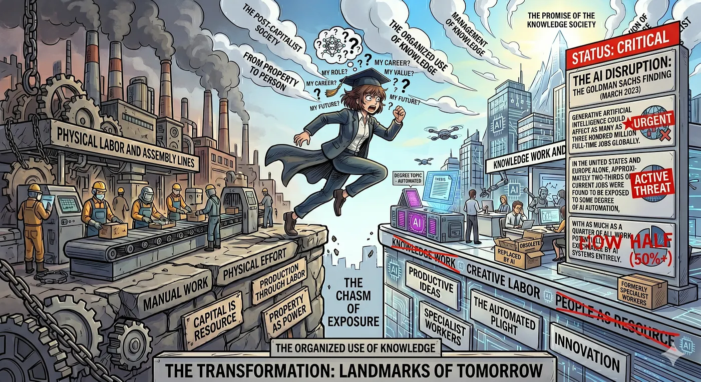 The Uncertain Future of Knowledge Work — Generated by Google Gemini