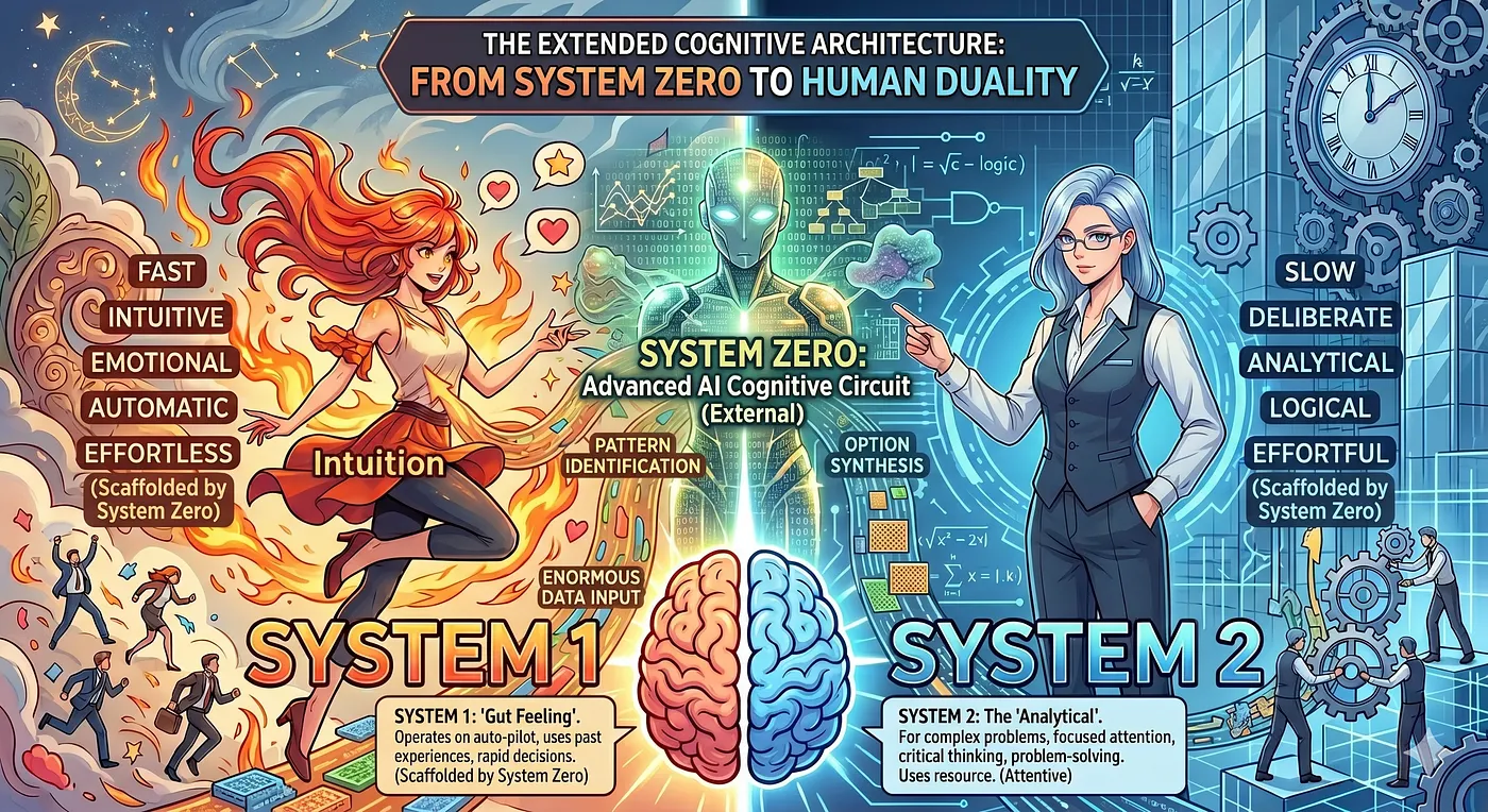 The Extended Cognitive Architecture — System 0 — Generated by Gemini