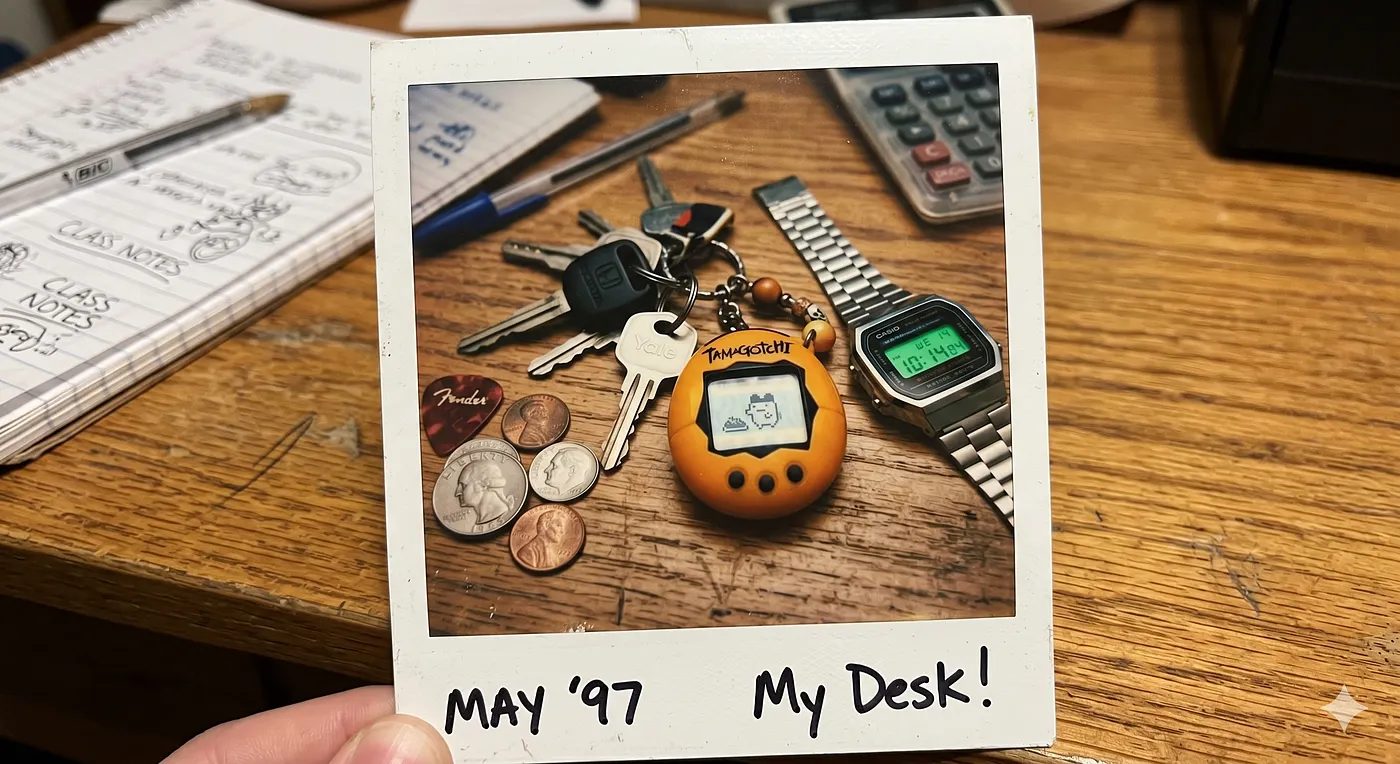 A Classic Tamagotchi Still-Life — Created by Gemini
