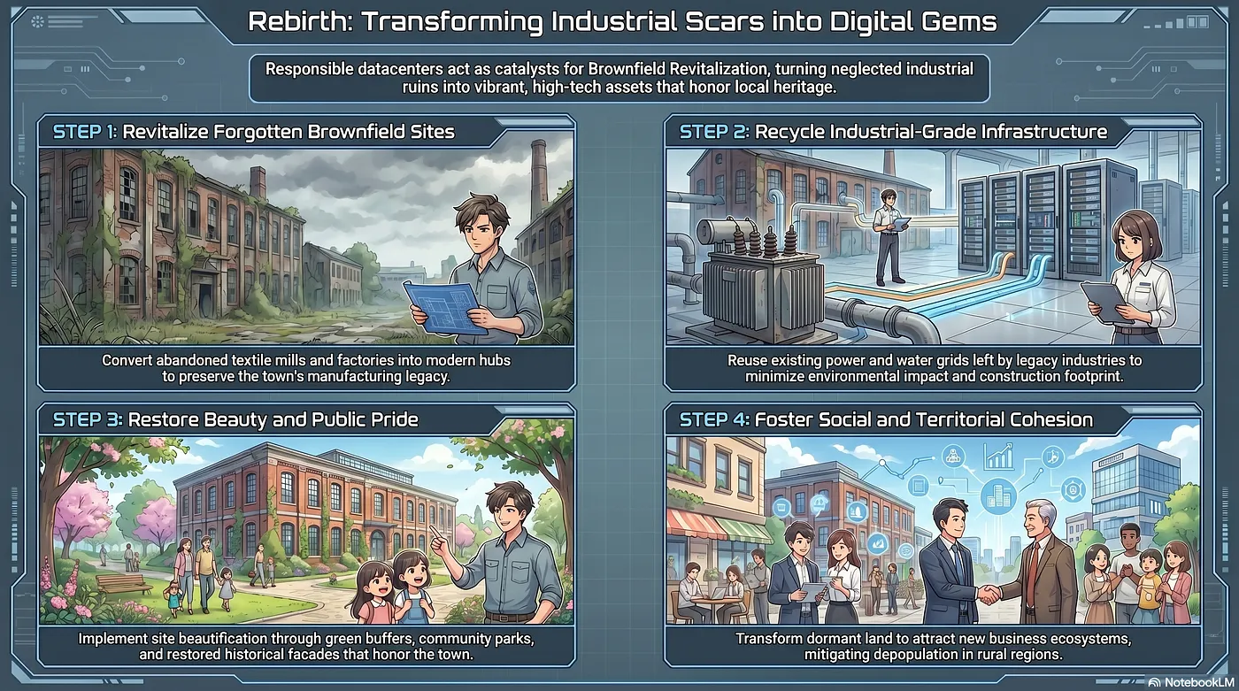 Rebirth: Transforming Industrial Scars into Digital Gems — Generated by Google Gemini